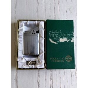 Ronson Capri Lighter Silver Tone Vtg Gas Butane Refillable Collectible Untested